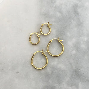 Gold Hoop Earrings Medium