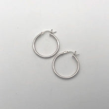 Load image into Gallery viewer, Silver Pixie Hoop Earrings Large