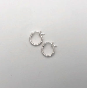 Silver Pixie Hoop Earrings Small